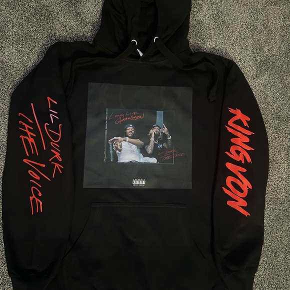 Lil Durk x King Von The Voice Cover OTF Pullover Hoodie Fast Shipping!!! - Picture 5 of 5